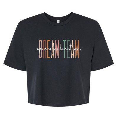 Dream Team Special Education Squad Special Education Teacher Bella+Canvas Jersey Crop Tee