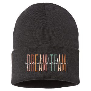 Dream Team Special Education Squad Special Education Teacher Sustainable Knit Beanie