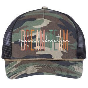 Dream Team Special Education Squad Special Education Teacher Retro Rope Trucker Hat Cap