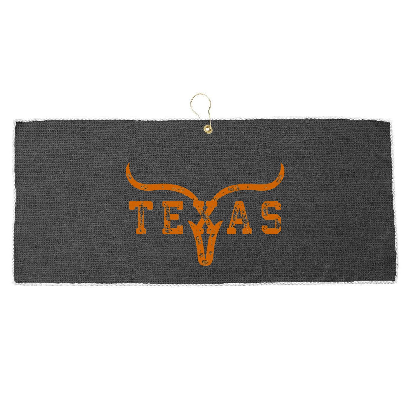 Distressed Texas State Large Microfiber Waffle Golf Towel