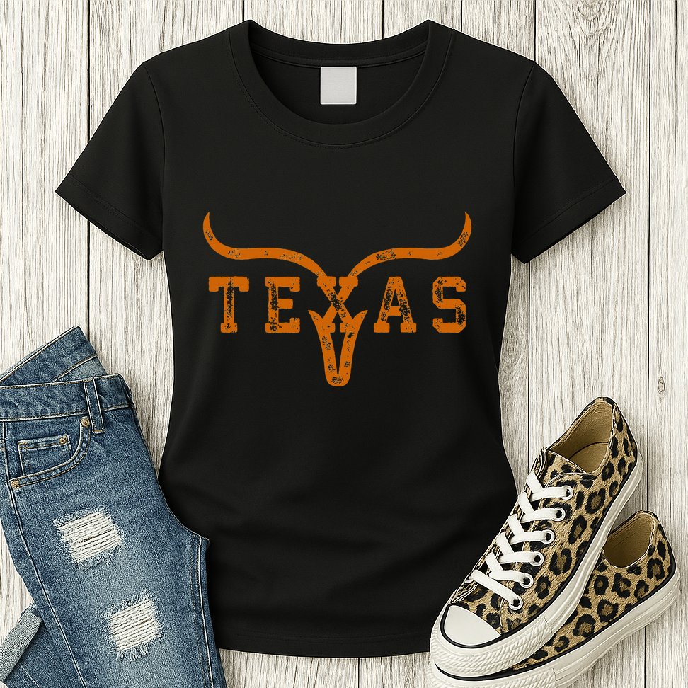 Distressed Texas State Womens T-Shirt