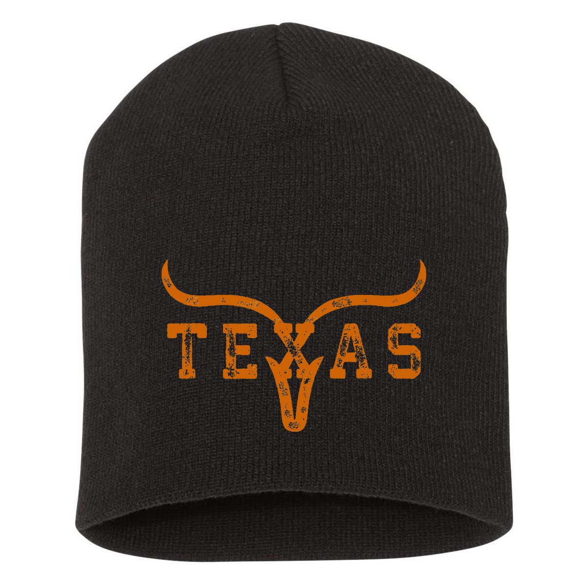 Distressed Texas State Short Acrylic Beanie