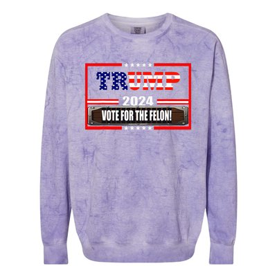 Donald Trump Supporter 2024 Vote For The Felon Colorblast Crewneck Sweatshirt