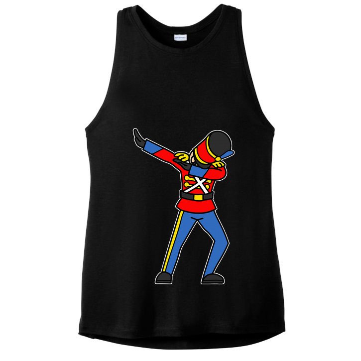 Dabbing Toy Soldier Nutcracker Christmas Ladies PosiCharge Tri-Blend Wicking Tank