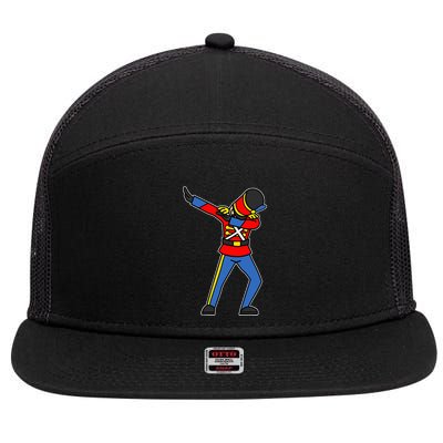 Dabbing Toy Soldier Nutcracker Christmas 7 Panel Mesh Trucker Snapback Hat