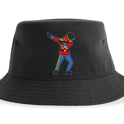 Dabbing Toy Soldier Nutcracker Christmas Sustainable Bucket Hat