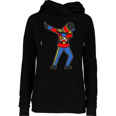 Dabbing Toy Soldier Nutcracker Christmas Womens Funnel Neck Pullover Hood
