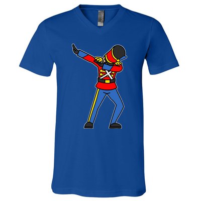 Dabbing Toy Soldier Nutcracker Christmas V-Neck T-Shirt