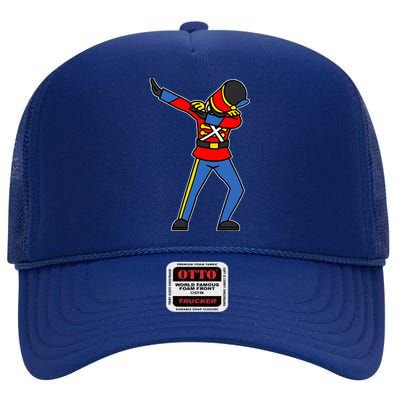 Dabbing Toy Soldier Nutcracker Christmas High Crown Mesh Back Trucker Hat