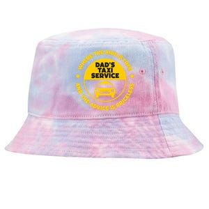 DadS Taxi Service Fathers Day Funny Dad Papa Chauffeur Cab Tie-Dyed Bucket Hat