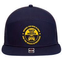 DadS Taxi Service Fathers Day Funny Dad Papa Chauffeur Cab 7 Panel Mesh Trucker Snapback Hat