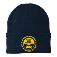 DadS Taxi Service Fathers Day Funny Dad Papa Chauffeur Cab Knit Cap Winter Beanie