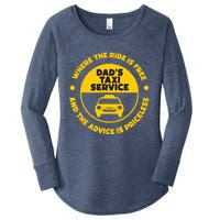 DadS Taxi Service Fathers Day Funny Dad Papa Chauffeur Cab Women's Perfect Tri Tunic Long Sleeve Shirt