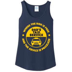 DadS Taxi Service Fathers Day Funny Dad Papa Chauffeur Cab Ladies Essential Tank