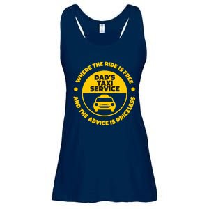 DadS Taxi Service Fathers Day Funny Dad Papa Chauffeur Cab Ladies Essential Flowy Tank