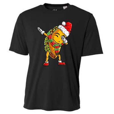 Dabbing Taco Santa Christmas Boys Dab Xmas Gifts Cooling Performance Crew T-Shirt