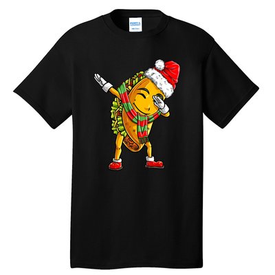 Dabbing Taco Santa Christmas Boys Dab Xmas Gifts Tall T-Shirt