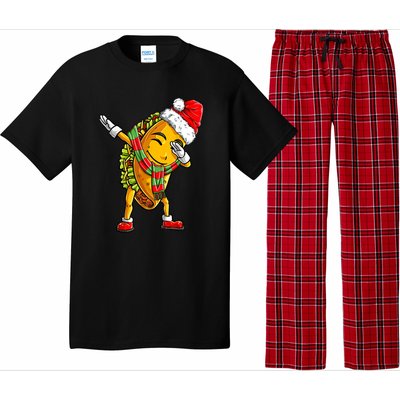 Dabbing Taco Santa Christmas Boys Dab Xmas Gifts Pajama Set