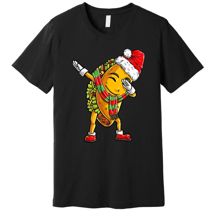 Dabbing Taco Santa Christmas Boys Dab Xmas Gifts Premium T-Shirt