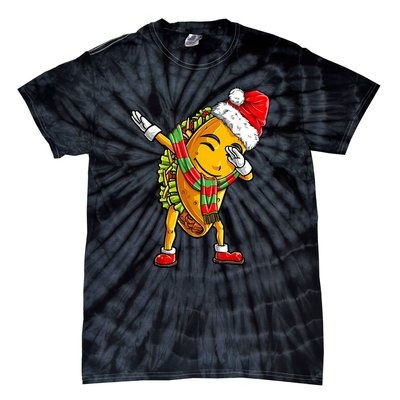 Dabbing Taco Santa Christmas Boys Dab Xmas Gifts Tie-Dye T-Shirt