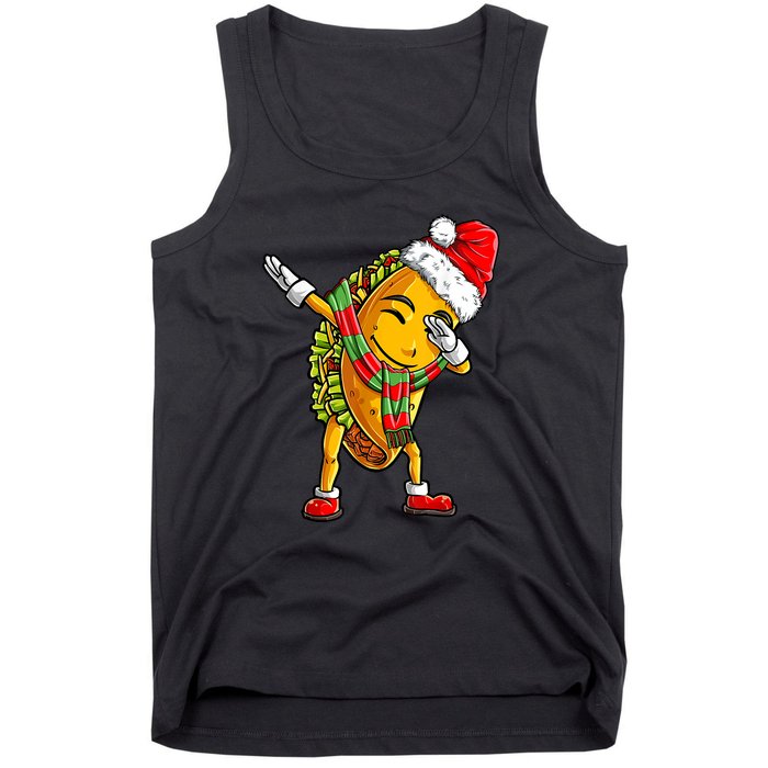 Dabbing Taco Santa Christmas Boys Dab Xmas Gifts Tank Top