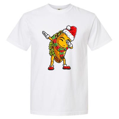 Dabbing Taco Santa Christmas Boys Dab Xmas Gifts Garment-Dyed Heavyweight T-Shirt