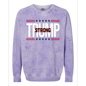 Donald Trump Strong Colorblast Crewneck Sweatshirt