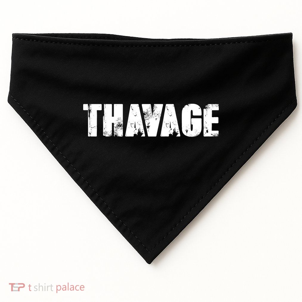 Distressed Thavage Savage Workout Gym Bodybuilding USA-Made Doggie Bandana