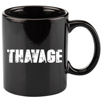 Distressed Thavage Savage Workout Gym Bodybuilding 11oz C Handle Ceramic Mug