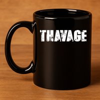Distressed Thavage Savage Workout Gym Bodybuilding 11oz C Handle Ceramic Mug