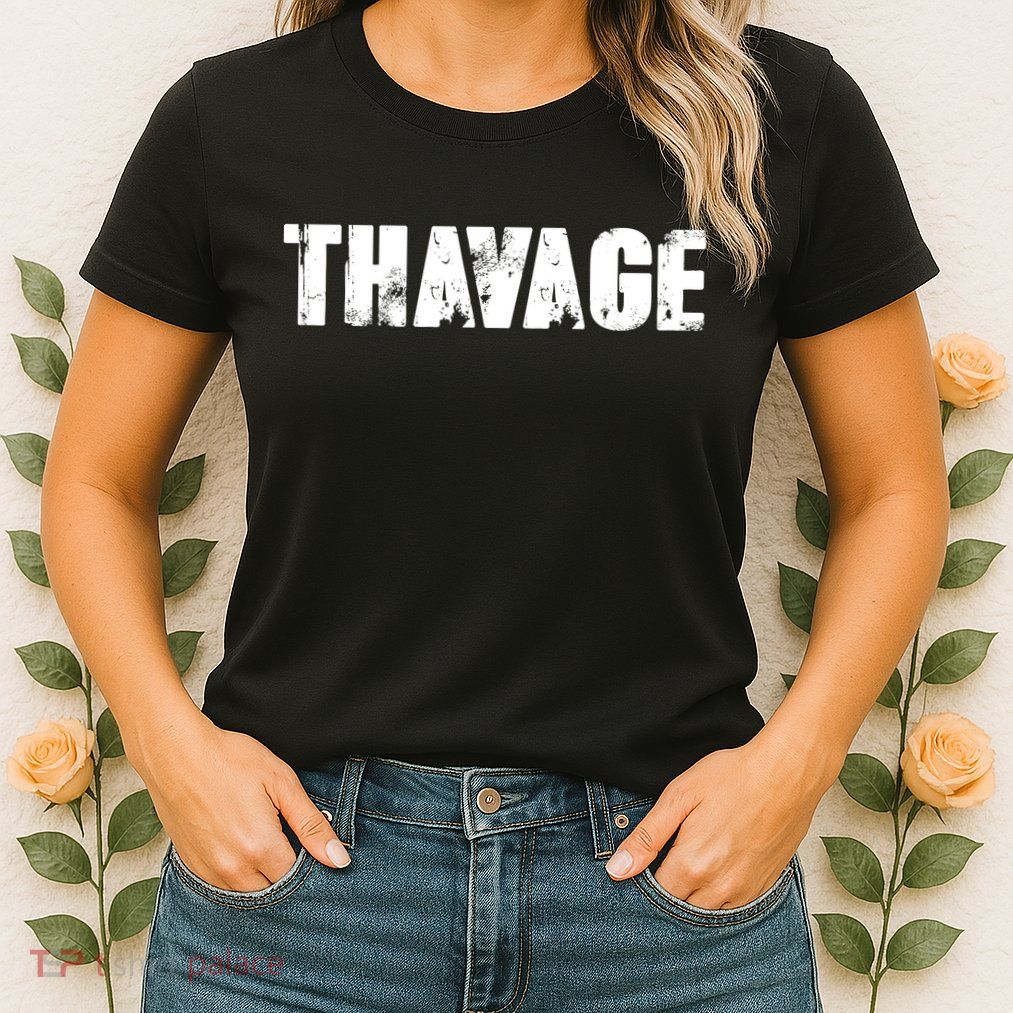 Distressed Thavage Savage Workout Gym Bodybuilding Womens T-Shirt