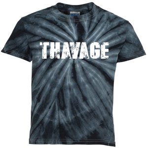 Distressed Thavage Savage Workout Gym Bodybuilding Kids Tie-Dye T-Shirt