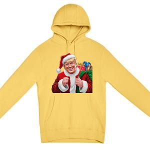 Donald Trump Santa Claus Christmas Xmas Usa President Premium Pullover Hoodie