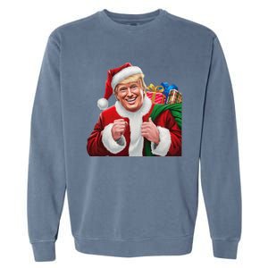 Donald Trump Santa Claus Christmas Xmas Usa President Garment-Dyed Sweatshirt