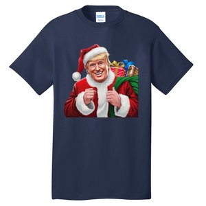 Donald Trump Santa Claus Christmas Xmas Usa President Tall T-Shirt