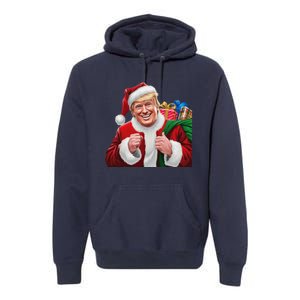 Donald Trump Santa Claus Christmas Xmas Usa President Premium Hoodie