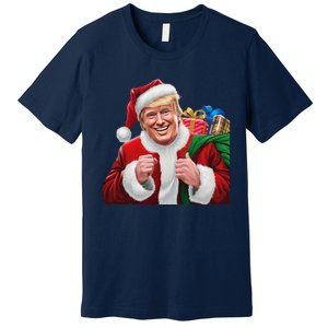 Donald Trump Santa Claus Christmas Xmas Usa President Premium T-Shirt