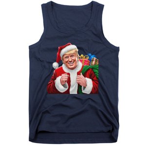 Donald Trump Santa Claus Christmas Xmas Usa President Tank Top