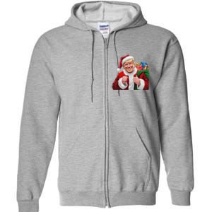 Donald Trump Santa Claus Christmas Xmas Usa President Full Zip Hoodie