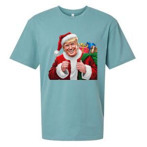 Donald Trump Santa Claus Christmas Xmas Usa President Sueded Cloud Jersey T-Shirt