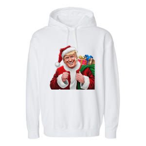 Donald Trump Santa Claus Christmas Xmas Usa President Garment-Dyed Fleece Hoodie