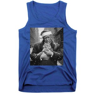 Donald Trump Santa Cat Christmas Funny Patriotic Cat Lover Great Gift Tank Top