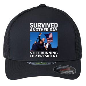 Donald Trump Survived Another Day Running Flexfit Unipanel Trucker Cap