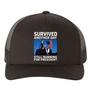 Donald Trump Survived Another Day Running Yupoong Adult 5-Panel Trucker Hat