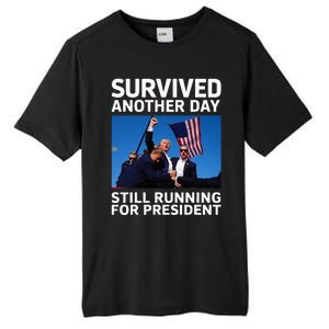 Donald Trump Survived Another Day Running Tall Fusion ChromaSoft Performance T-Shirt