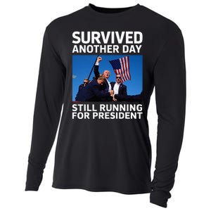 Donald Trump Survived Another Day Running Cooling Performance Long Sleeve Crew