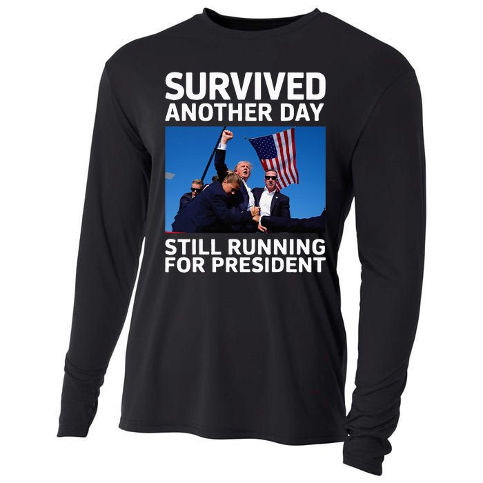 Donald Trump Survived Another Day Running Cooling Performance Long Sleeve Crew