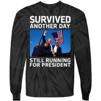 Donald Trump Survived Another Day Running Tie-Dye Long Sleeve Shirt