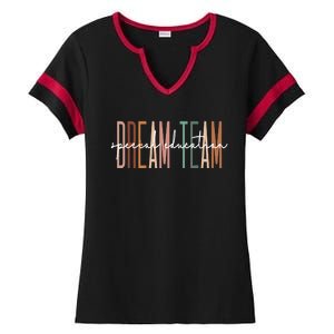 Dream Team Special Education Squad Special Education Teacher Ladies Halftime Notch Neck Tee