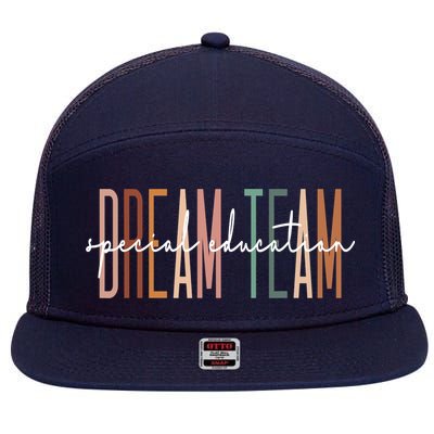 Dream Team Special Education Squad Special Education Teacher 7 Panel Mesh Trucker Snapback Hat